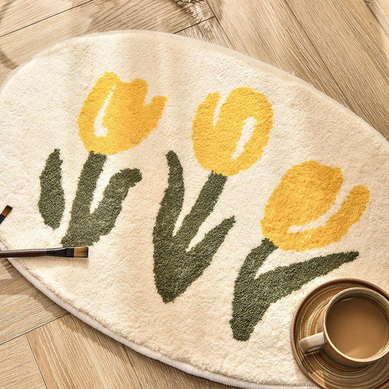 Ulla Flower Bath Mat - HomeCozify