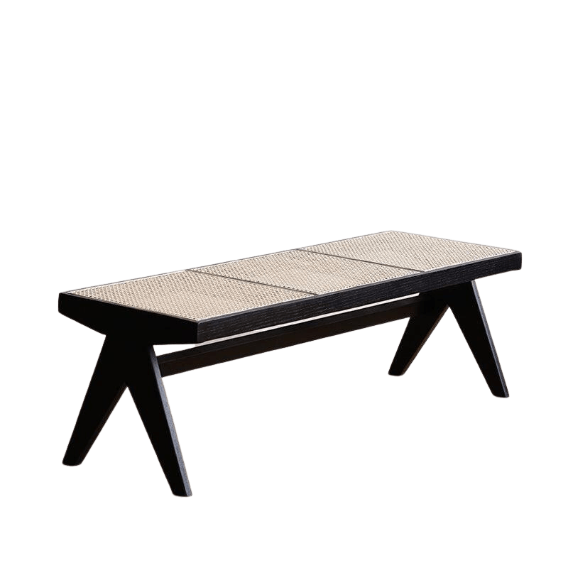 Uros Rattan Bench & Ottoman - HomeCozify