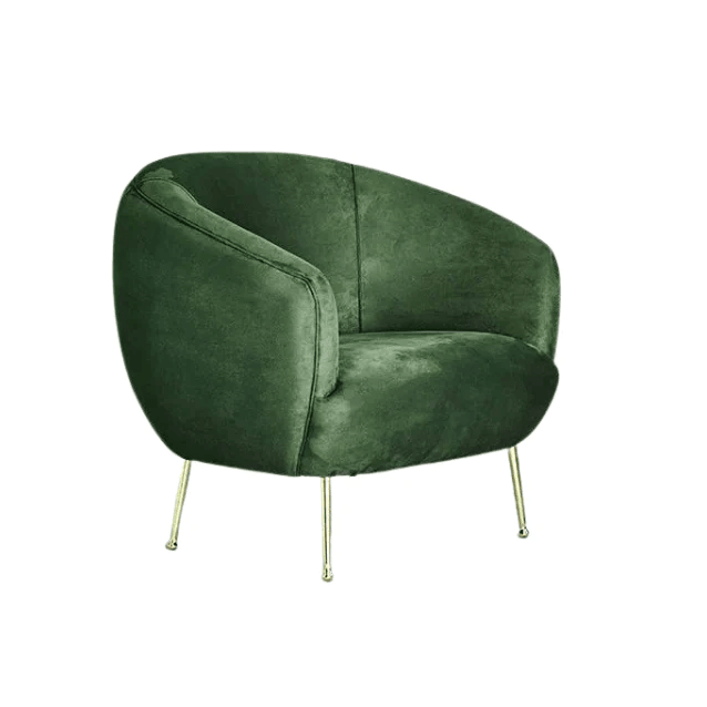 Vincze Velvet Barrel Chair - HomeCozify