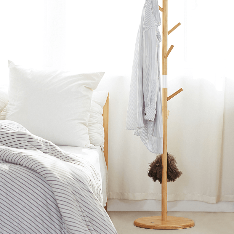 Vodder Bamboo Coat Rack - HomeCozify