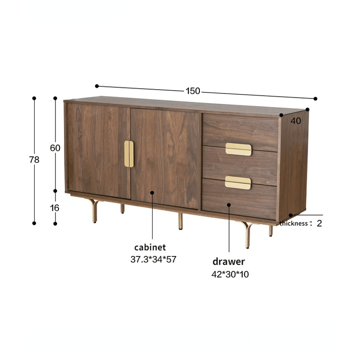 Volter 3 Drawer Sideboard - HomeCozify