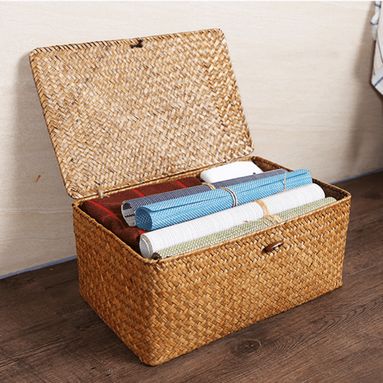 Xenia Seagrass Storage Basket - HomeCozify