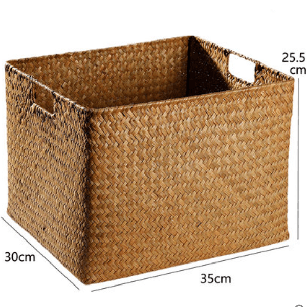 Xenia Seagrass Storage Basket - HomeCozify