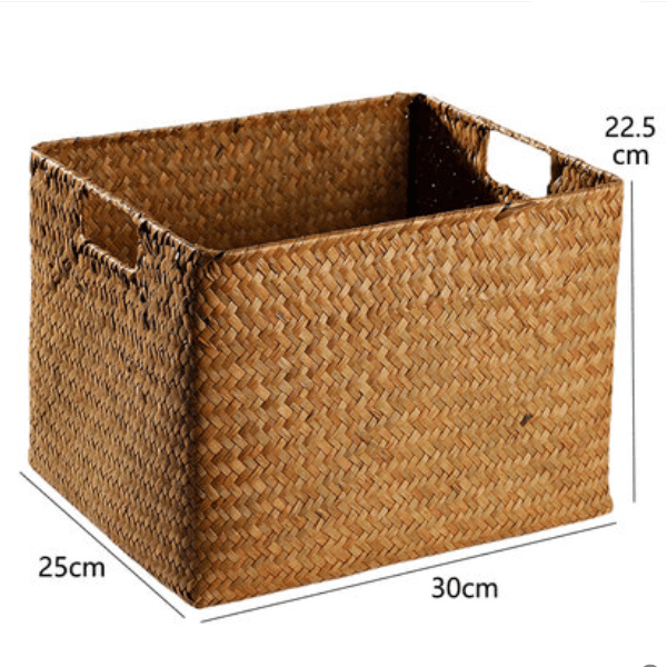 Xenia Seagrass Storage Basket - HomeCozify