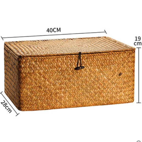 Xenia Seagrass Storage Basket - HomeCozify