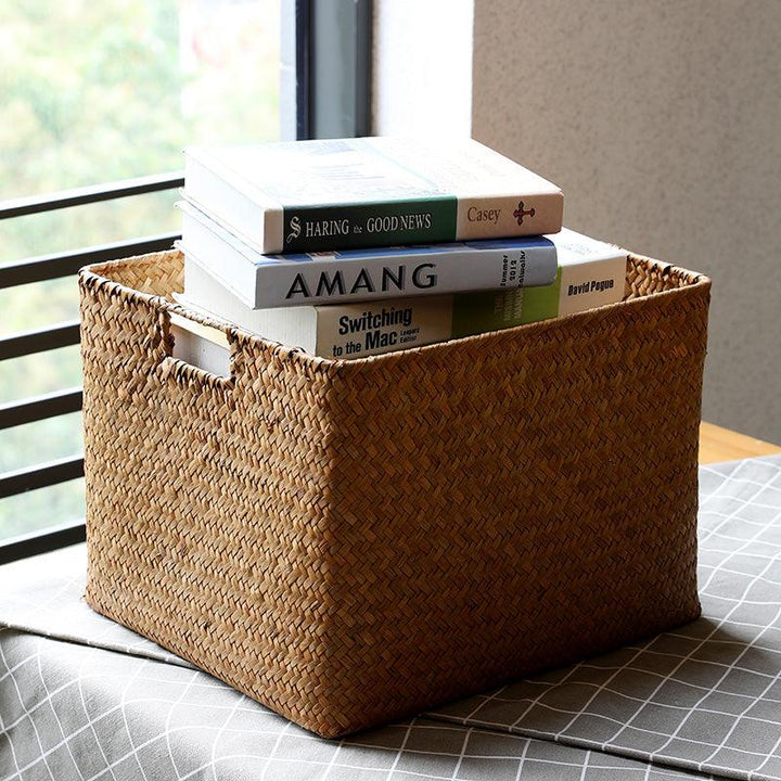 Xenia Seagrass Storage Basket - HomeCozify