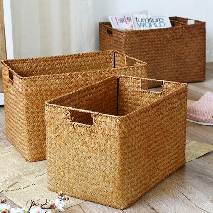 Xenia Seagrass Storage Basket - HomeCozify