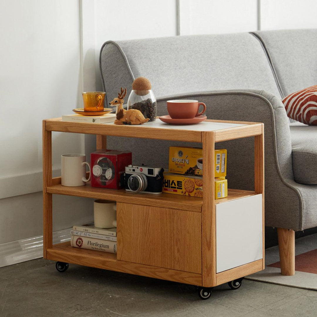 Zivko End Table with Wheels - HomeCozify